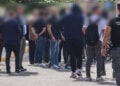 Από τη μεταφορά των συλληφθέντων στον εισαγγελέα (φωτ.: EUROKINISSI / Γιάννης Παναγόπουλος)