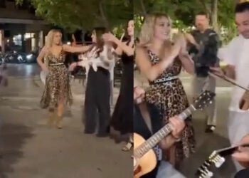 Στιγμιότυπο απ' όσα έγιναν στην Πλατεία Αγίου Γεωργίου στην Κυψέλη (φωτ.: happytv.gr)
