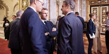 Ο Κυριάκος Μητσοτάκης  στην Κοπεγχάγη για την άτυπη Σύνοδο του Ευρωπαϊκού Συμβουλίου (φωτ.: Γραφείο Τύπου Πρωθυπουργού / Δημήτρης Παπαμήτσος)