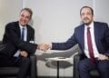 Από αριστερά, ο Κυριάκος Μητσοτάκης και ο Νίκος Χριστοδουλίδης στη Νέα Υόρκη (φωτ.: Γραφείο Τύπου Πρωθυπουργού/Δημήτρης Παπαμήτσος)