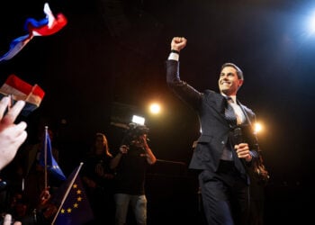 Ο αρχηγός του κόμματος D66, Rob Jetten (φωτ.: EPA / Robin Utrecht)