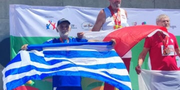 Ο Παναγιώτης Αντωνιάδης στο δεύτερο σκαλί του βάθρου το 2024, στη Λισαβόνα