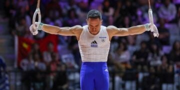 Ο Λευτέρης Πετρούνιας στον τελικό του Παγκόσμιου Πρωταθλήματος της Ινδονησίας, 24 Οκτωβρίου 2025 (φωτ.: EPA / Mast Irham)