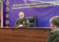 Ο Πούτιν με στολή παραλλαγής σε στρατηγείο της Ρωσίας, σε άγνωστη τοποθεσία (φωτ.: Γραφείο Τύπου Προεδρίας της Ρωσίας)
