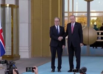 Ο Ρετζέπ Ταγίπ Ερντογάν υποδέχθηκε στην Άγκυρα τον Κιρ Στάρμερ (φωτ.: Χ/Recep Tayyip Erdoğan)