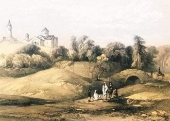 Χαρακτικό του 1857, που απεικονίζει την Αγία Σοφία Τραπεζούντας (πηγή: it.pinterest.com/pin/723038915209436276/)