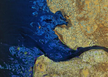 Το δέλτα του ποταμού Έλβα (πηγή: esa.int)