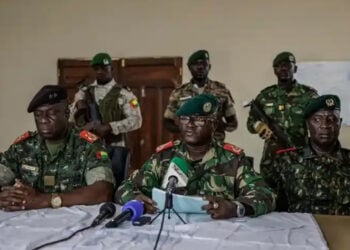 Στιγμιότυπο από το τηλεοπτικό «διάγγελμα» των στρατιωτικών (πηγή: Χ)