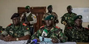 Στιγμιότυπο από το τηλεοπτικό «διάγγελμα» των στρατιωτικών (πηγή: Χ)