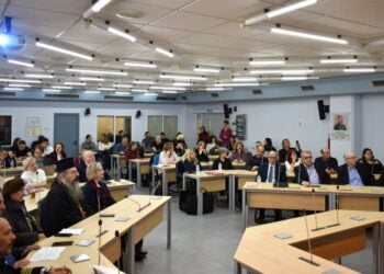 Πλήθος κόσμου και μελών της πανεπιστημιακής κοινότητας παραβρέθηκαν στην ημερίδα της Έδρας Μικρασιατικών Σπουδών (φωτ.: Γρ. Τύπου Πανεπιστήμιο Μακεδονίας)