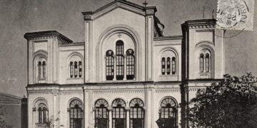 Η ορθόδοξη εκκλησία της Αγίας Αικατερίνης σε καρτ ποστάλ εποχής (πηγή: levantineheritage.com/stcatherine)