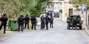 Ισχυρές αστυνομικές δυνάμεις στα Βορίζια Ηρακλείου Κρήτης, Σάββατο 1 Νοεμβρίου 2025 (φωτ.: EUROKINISSI / Στέφανος Ραπάνης)