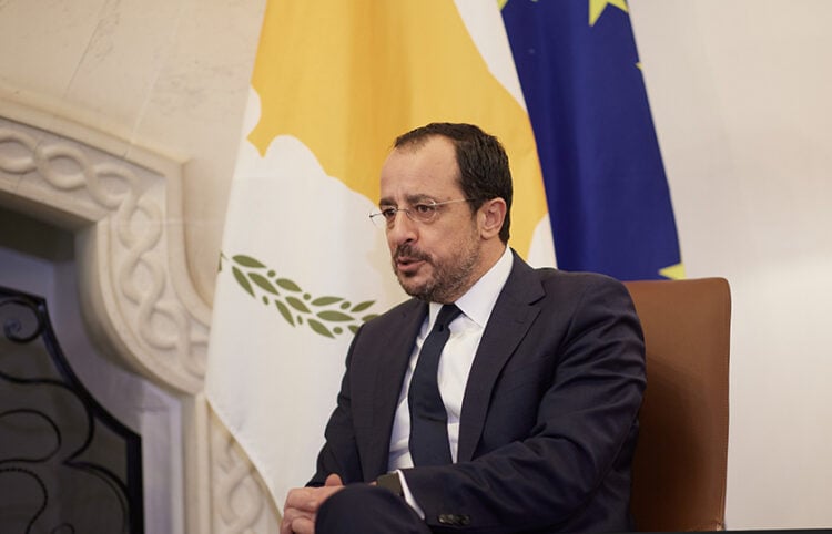 Ο Νίκος Χριστοδουλίδης το Προεδρικό Μέγαρο στη Λευκωσία (φωτ.: Γραφείο Τύπου Πρωθυπουργού / Δημήτρης Παπαμήτσος)