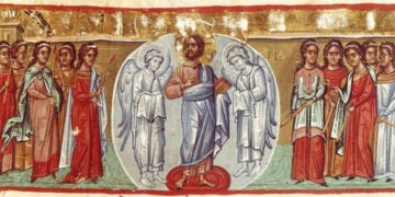 Ο Ιησούς και οι δέκα παρθένες σε εικονογράφηση κώδικα που φυλάσσεται στην Εθνική Βιβλιοθήκη της Γαλλίας (πηγή: getarchive.net)