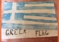 Ζωγραφιά της ελληνικής σημαίας από μικρή ομογενή της Αυστραλίας (φωτ.: facebook/Modern Greek Teachers' Association of Victoria)