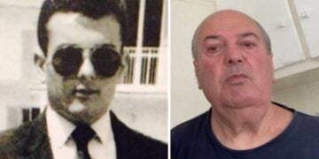 Αριστερά, ο Γιάννης Ερμείδης όταν είχε πρωτοφτάσει στην Αυστραλία και δεξιά το 2024 στην Αθήνα (φωτ.: neoskosmos.com/facebook/Jim Massis Killa)