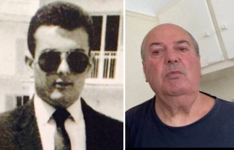 Αριστερά, ο Γιάννης Ερμείδης όταν είχε πρωτοφτάσει στην Αυστραλία και δεξιά το 2024 στην Αθήνα (φωτ.: neoskosmos.com/facebook/Jim Massis Killa)