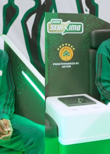 Τζέριαν Γκραντ και Αλέξανδρος Σαμοντούροβ σε στιγμιότυπο από το βίντεο του ΟΠΑΠ