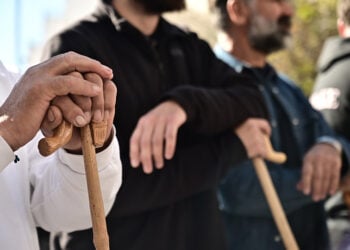 Κτηνοτρόφοι στην Αθήνα, σε πανελλαδικό συλλαλητήριο μαζί με τους αγρότες. Τρίτη 11 Νοεμβρίου 2025 (φωτ.: EUROKINISSI / Κώστας Τζούμας)