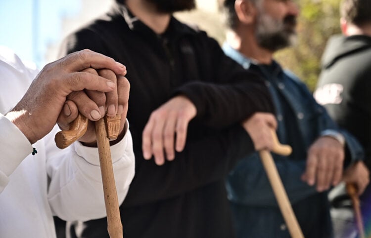 Κτηνοτρόφοι στην Αθήνα, σε πανελλαδικό συλλαλητήριο μαζί με τους αγρότες. Τρίτη 11 Νοεμβρίου 2025 (φωτ.: EUROKINISSI / Κώστας Τζούμας)