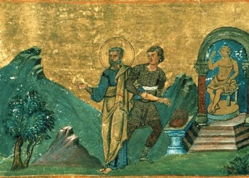 Μαρτύριο Αγίου Βαρλαάμ –Μικρογραφία στo «Μηνολόγιο του Βασιλείου Β'» (Κώδ. Βατ. 1613, φ. 187)