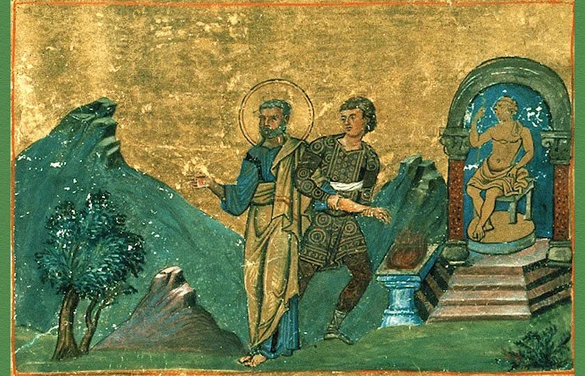 Μαρτύριο Αγίου Βαρλαάμ –Μικρογραφία στo «Μηνολόγιο του Βασιλείου Β'» (Κώδ. Βατ. 1613, φ. 187)