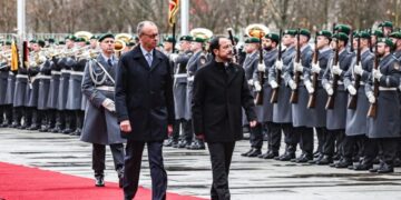 Από αριστερά, ο Γερμανός καγκελάριος Φρίντριχ Μερτς και ο Κύπριος πρόεδρος Νίκος Χριστοδουλίδης στο Βερολίνο (φωτ.: facebook/Νίκος Χριστοδουλίδης - Nikos Christodoulides)