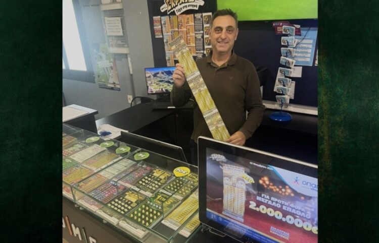 Θεόφιλος Πανταζής, ιδιοκτήτης καταστήματος ΟΠΑΠ στην Αργαλαστή Πηλίου (φωτ.: ΟΠΑΠ)