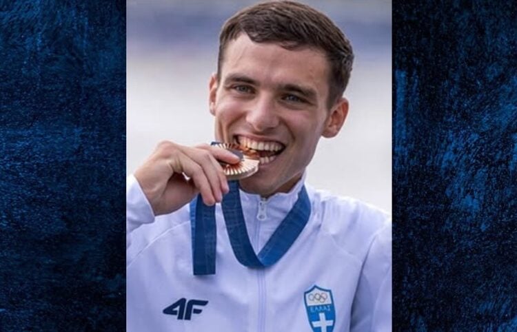 Ο Πέτρος Γκαϊδατζής με το χάλκινο ολυμπιακό μετάλλιο (φωτ.: instagram/petros_gkaidatzis)