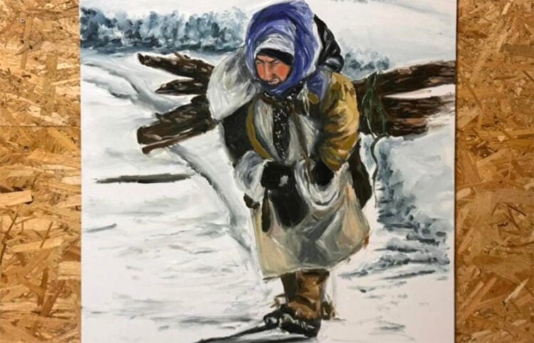 Ένας από τους πίνακες της 24χρονης Χάβα Ακιούζ (φωτ.: IHA)