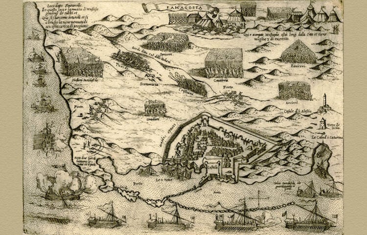 Η πολιορκία της Αμμοχώστου διά χειρός Giovanni Francesco Camocio (πηγή: travelogues.gr / commons.wikimedia.org)