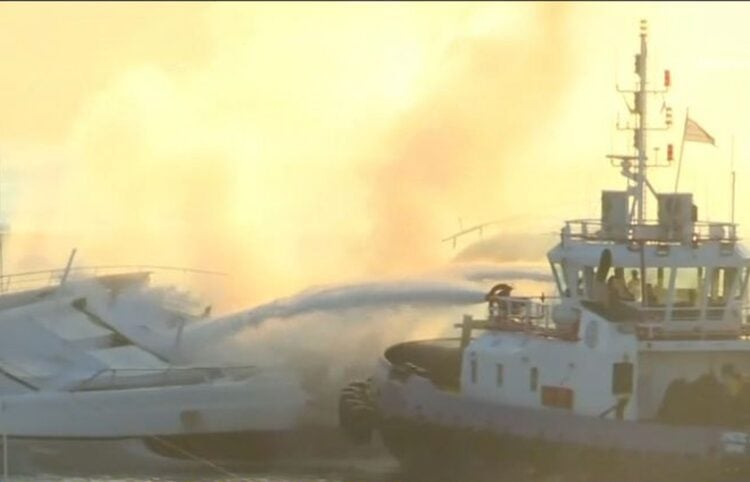 Στιγμιότυπο από την κατάσβεση (φωτ.: glomex)