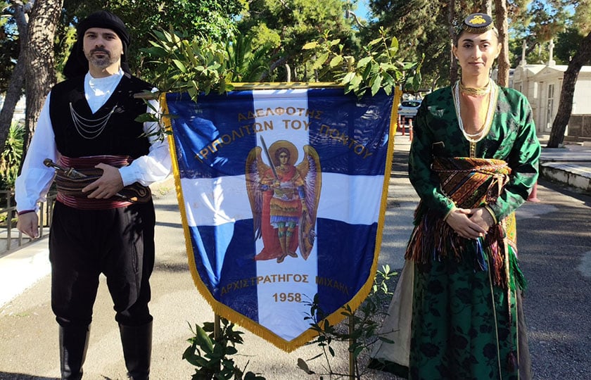 Στο μνημόσυνο για τα 109 χρόνια από τον «καταραμένο Νοέμβριο» για τους Έλληνες της Τρίπολης του Πόντου (φωτ.: Facebook / Vasilis Tsenkelidis)