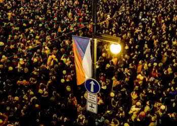 Στους δρόμους της Πράγας, για την 33η επέτειο από τη Βελούδινη Επανάσταση, 17 Νοεμβρίου 2022 (φωτ.: EPA / Filip Singer)