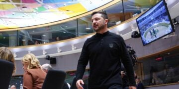 Ο Βολοντίμιρ Ζελένσκι στη διάρκεια παλιότερου ευρωπαϊκού συμβουλίου (φωτ.: Pool Photo/Ευρωπαϊκή Ένωση)