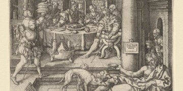 Ο Λάζαρος στην πύλη του πλουσίου, διά χειρός Heinrich Aldegrever (πηγή: Metropolitan Museum of Art / commons.wikimedia.org)