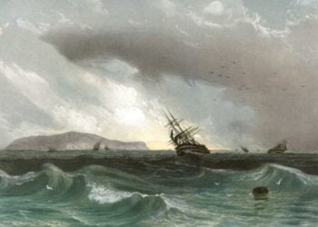 Το Νησί του Αχιλλέα ζωγραφισμένο από τον Κάρλο Μποσόλι, το 1856 (πηγή: commons.wikimedia.org/wiki/File:Snake_Island_by_Carlo_Bossoli,_1856)