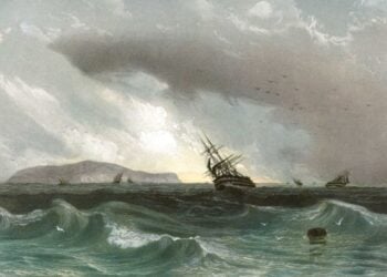 Το Νησί του Αχιλλέα ζωγραφισμένο από τον Κάρλο Μποσόλι, το 1856 (πηγή: commons.wikimedia.org/wiki/File:Snake_Island_by_Carlo_Bossoli,_1856)