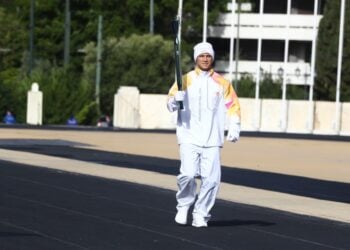 Ο Γιώργος Κουγιουμτσίδης μπαίνει στο Παναθηναϊκό Στάδιο (φωτ.: Μάρκος Χουζούρης / EUROKINISSI)