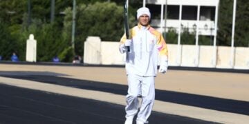 Ο Γιώργος Κουγιουμτσίδης μπαίνει στο Παναθηναϊκό Στάδιο (φωτ.: Μάρκος Χουζούρης / EUROKINISSI)