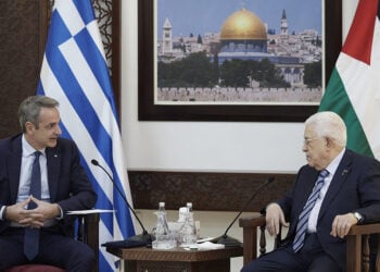 Συνάντηση Αμπάς-Μητσοτάκη στη Ραμάλα, 22 Δεκεμβρίου 2025 (φωτ.: Γραφείο Τύπου Πρωθυπουργού)