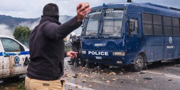 Επεισόδια κατά την κινητοποίηση αγροτών και κτηνοτρόφων στα Χανιά, Δευτέρα 8 Δεκεμβρίου 2025 (φωτ.: EUROKINISSI)