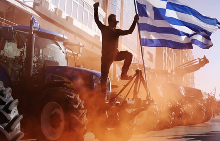 Συλλαλητήριο αγροτών και κτηνοτρόφων στο λιμάνι της Θεσσαλονίκης, Παρασκευή 12 Δεκεμβρίου 2025 (φωτ.: ΑΠΕ-ΜΠΕ / Αχιλλέας Χήρας)