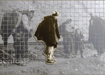 Φωτογραφία άγνωστου δημιουργού, που αποδίδεται στον ξεριζωμό του 1922 (εικ.: Χριστίνα Κωνσταντάκη)