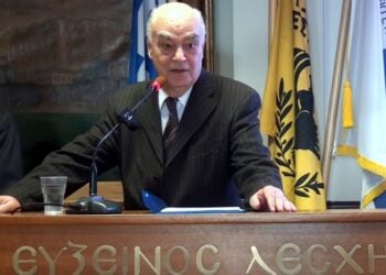 Ο Γιάννης Αποστολίδης, πρόεδρος της Ευξείνου Λέσχης Θεσσαλονίκης (φωτ.:  youtube orasitv)