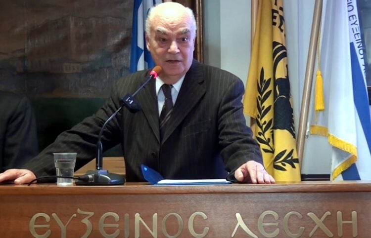 Ο Γιάννης Αποστολίδης, πρόεδρος της Ευξείνου Λέσχης Θεσσαλονίκης (φωτ.: youtube orasitv)