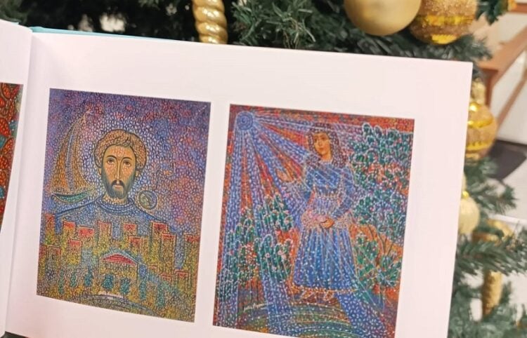 Έργα της Σοφίας Αμπερίδου στη δίγλωσση έκδοση «Το κρυφό βλέμμα» (φωτ.: Facebook / Σοφία Αμπερίδου)