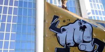 Αντιφασιστική συγκέντρωση στο Εφετείο Αθηνών, Παρασκευή 12 Δεκεμβρίου 2025 (φωτ.: EUROKINISSI / Τατιάνα Μπόλαρη)