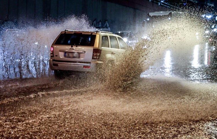 Εικόνα από την κακοκαιρία στην Αττική, Πέμπτη 4 Δεκεμβρίου 2025 (φωτ.: EUROKINISSI / Γιάννης Παναγόπουλος)