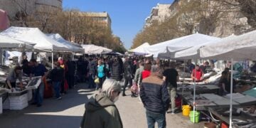 Λαϊκή αγορά στη Βούλγαρη της Θεσσαλονίκης (φωτ.: Γιώργος Κουρκουρίκης)